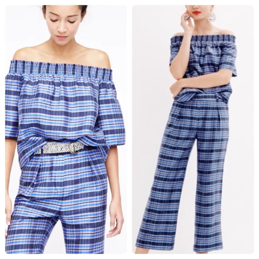 J. Crew Collection Off The Shoulder Top In Yarn Dyed Silk